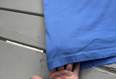 VTG 90s Faded Blue Pocket T Shirt—MADE IN USA—Single Stitch 100% Cotton Large