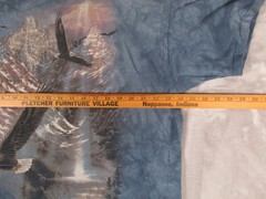 Y2K The Mountain Bald Eagle Flag Mountain Landscape Tie Dye T shirt XXL USA