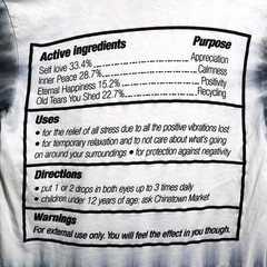 Chinatown Market Shirt Men Medium White Gray Tie Dye Stress Relief Puff Print