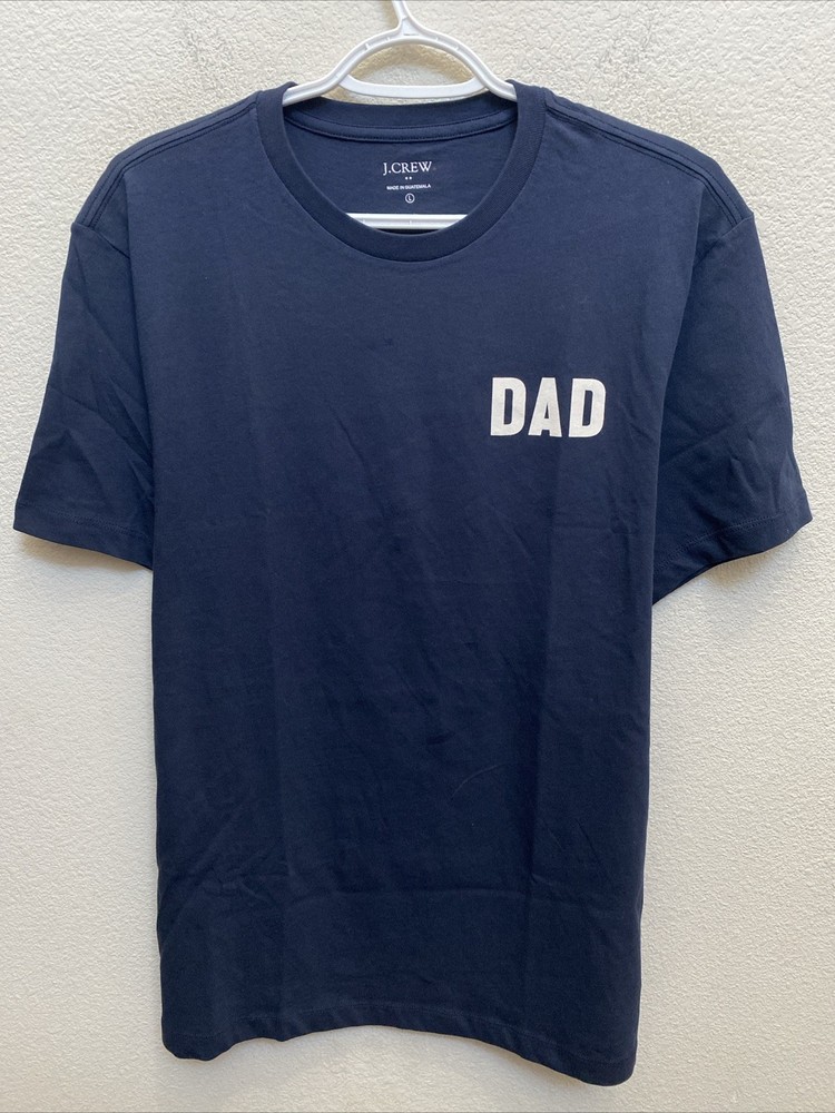 J.Crew Men’s Large Navy Blue “Dad” Crew Neck Short Sleeve T-Shirt NWT