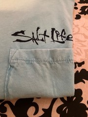 salt life t shirt cyan (color between green and blue) size medium