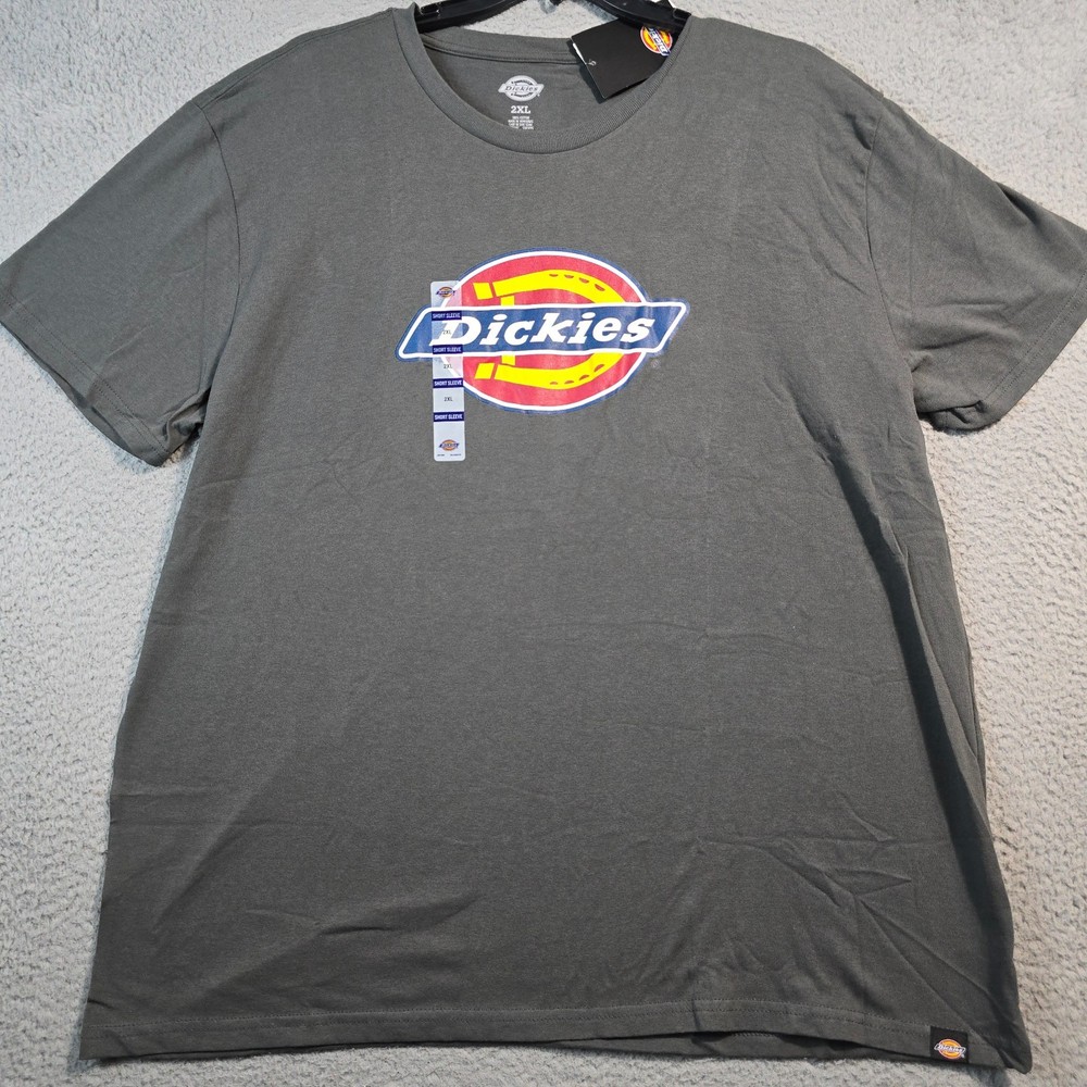 Dickies Shirt Mens 2XL XXL Gray Regular Fit Classic Casual Logo Work Wear NWT