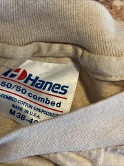 Vintage Hanes Fighting Cancer Now That’s A Job! T-Shirt Cream Med Single Stitch