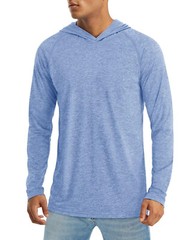 UPF 50+ Men’s Sun Block Hoodie Long Sleeve UV Shirts Quick Dry Performance Tops