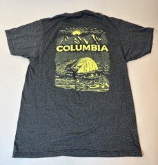 Columbia T Shirt Tee Mens M Short Sleeve Gray Casual Outdoors Nature Medium