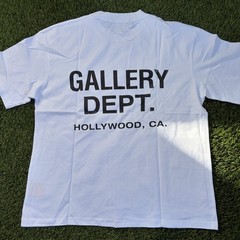Gallery Dept. Men’s L White Short Sleeve Crew Neck Tee Logo Graphic Print