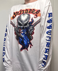 Unisex Long Sleeve Shirt – Associate Skull Australia Flag – Size L – 100% Cotton