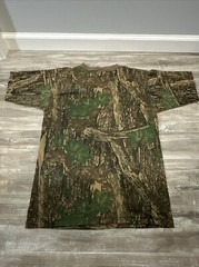 Vtg 80s Ace Sportswear Pocket T Shirt Sz M Camo Treebark SS Made in USA