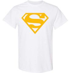 Superman Logo T-Shirt White Iconic Hero Graphic Tee Unisex Sizes S-2XL