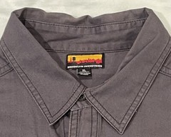 Brooklyn Industries Button Up Shirt Olive Slate Size XL Reinforced Elbows