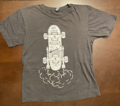 Skateboard Shirt What Could Possibly Go Wrong Grey Small District Made SCI
