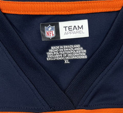 CHICAGO BEARS Long Sleeve Shirt Mens XL NFL Team Performance Navy V-Neck Logo