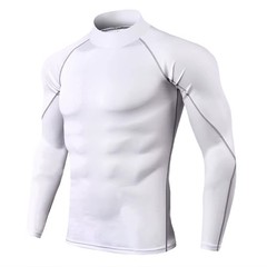 Men T-shirt Quick Dry Bodybuilding Running Shirt Long Sleeve Compression Top Gym