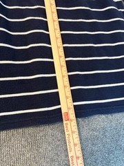 Polo Ralph Lauren Striped Long Sleeve Waffle Knit Shirt Navy Blue Stripe Men L