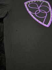 Sean John Vtg 90s Puff Daddy Rap Tee Shirt Size XXL Black Purple Logo
