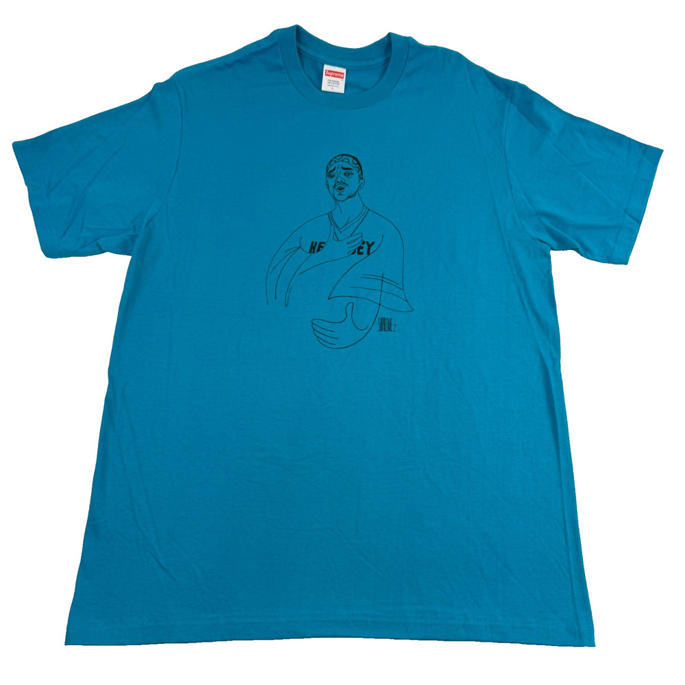 Supreme Prodigy Mens Tee T Shirt Cyan SS18 Graphic Print Size Large