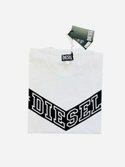 Diesel T-Just Off Logo T-Shirt White Cotton Tee Men’s $80 Size M