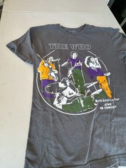 The Who North American Tour Live In Concert Graphic T-Shirt Gray Size XL.