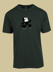 UNISEX MEN WOMENS TEE TSHIRT FELIX THE CAT FACE HAPPY WALKING CARTOON FUN GIFT