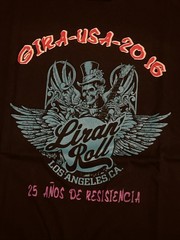 Liran’ Roll Gira USA 2016 Black Concert Tshirt: XL, Manga Corta, 2 Side Print