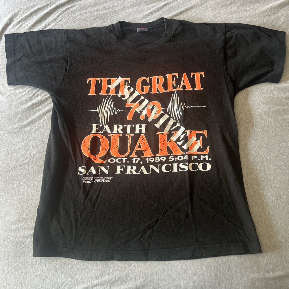 San Francisco Bay Area Earthquake T-Shirt I Survived The Great Quake 1989 Sz XL