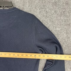 Denim & Flower Floral Ribbed Texture Casual Long Sleeve Top Mens S