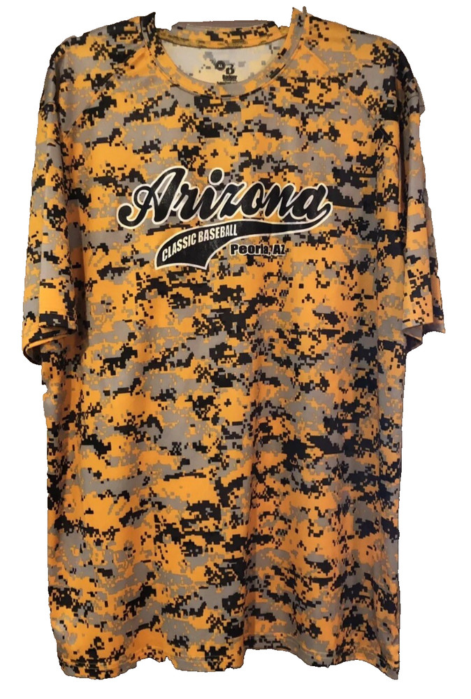 Badger Sport Arizona Classic Baseball Peoria AZ Camo Jersey Shirt XL