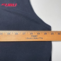 90s FUBU The Collection Tank T Shirt L Mens Sleeveless Crew Neck Black Distresse