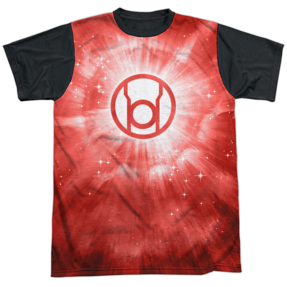 Green Lantern Red Energy Adult Halloween Costume T Shirt (Black Back), S-3XL