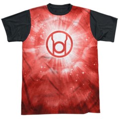 Green Lantern Red Energy Adult Halloween Costume T Shirt (Black Back), S-3XL