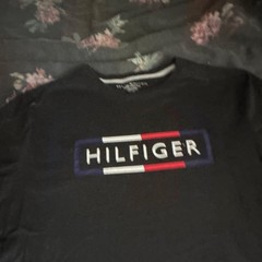 Tommy Hilfiger Men’s Black Logo Graphic Print Crew Neck T-Shirt Short Sleeve L