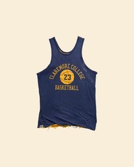 True Vintage 1960s–70s Champion Double Face Tank Jersey Blue Size L