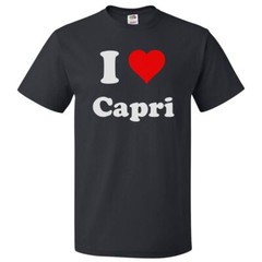 I Love Capri T shirt I Heart Capri Tee