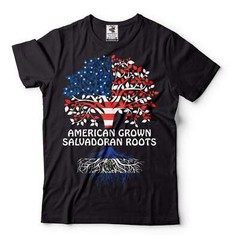 American Grown Salvadoran Roots Shirt El Salvador Shirt El Salvador Flag Tee