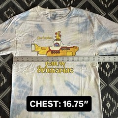 BEATLES Yellow Submarine Licensed Tie Dye T-Shirt 2020. XS Subafilms Preowned NV