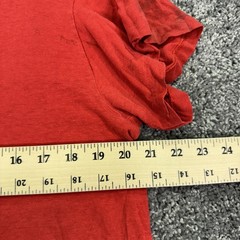 Vintage Stedman Shirt Mens Large Red Blank Distressed Tee USA Casual Workwear