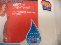 Stain, Hanes Men’s White 6-Pack Tagless Moisture-Wicking Tanks, L 043935516277