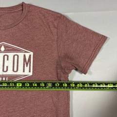 Volcom Stone T Shirt Mens Small Dusty Rose Graphic Print Crew Neck Straight Hem