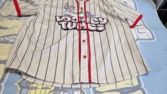 Looney Tunes Baseball Jersey Bugs Bunny Thats All Folks Logo XXL White Red Black