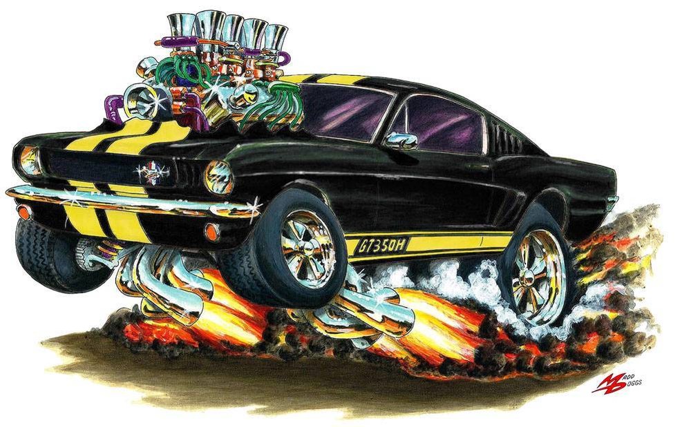 Shelby GT350H Mustang Hertz Muscle Car Art Print NEW