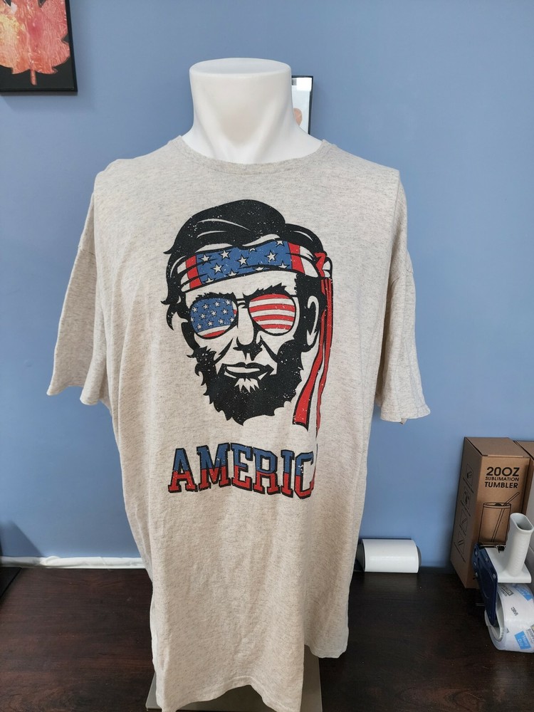 Vintage Academy Of Sports Men’s Abraham Lincoln America Graphic Tee XXL