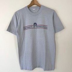 Vintage 80’s University of Pennsylvania Quakers NCAA Gray Tee Shirt – Medium