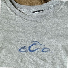 Orange County Choppers Y2K Dagger OCC Biker Graphic Tee, Gray Blue,XXL
