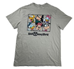 Disney Mens T-Shirt Medium Tan Cotton Walt Disney World Mickey Mouse Graphic Tee