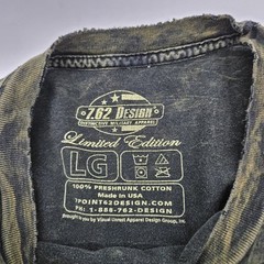 7.62 Design Men’s US Army Shirt Size Large Green Acid Wash Limited Edition Tee