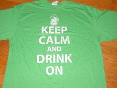 KEEP CALM DRINK ON Irish St Patrick’s Day college drink BEER T-Shirt … MEDIUM