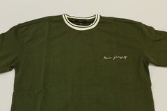 New Look Men’s Round Neck Striped Short Sleeve Sweatshirt JB9 Green Size XS NWT