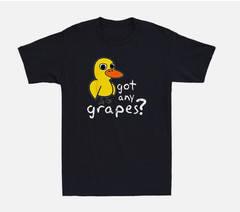 Got Any Grapes? Funny Duck Cartoon Meme Quote Vintage Men’s Short Sleeve T-Shirt