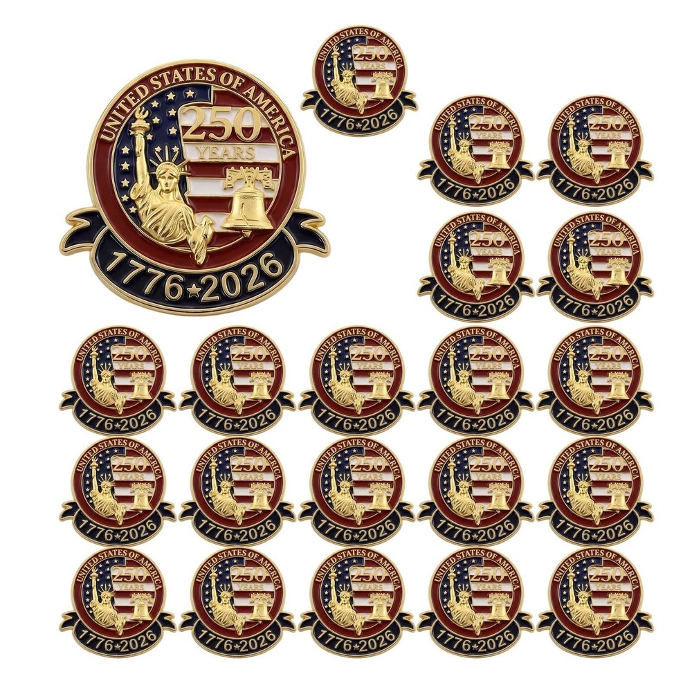 10 Pack 250th Anniversary USA Lapel Pins, 250 Anniversary America Merchandise…