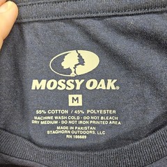 Mossy Oak Shirt Mens Medium Blue Live & Breathe Outdoors Camo Graphic Tee